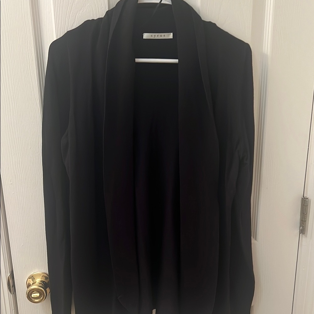 Cyrus Black Blazer with Shawl Collar